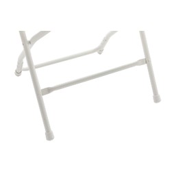 BTEXPERT White Plastic Folding Chair Steel Frame Commercial High Capacity Event Chair Lightweight Set for Office Wedding Party Picnic Kitchen Dining Church School