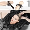 Inflatable Shampoo Bowl, Portable Folding Black PVC Head Washing Basin,