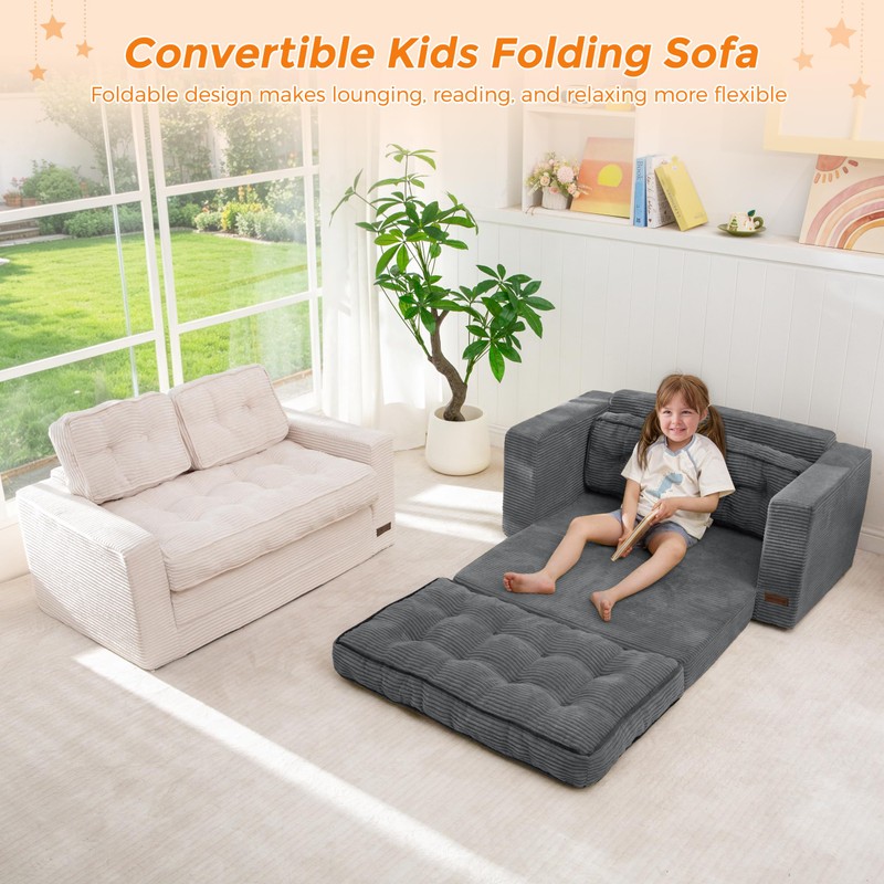 MAXYOYO Convertible Sofa Bed for Boys and Girls, Floor Kids