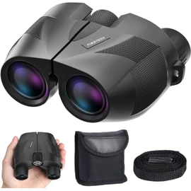 Timotech Binoculares Compactos de 15x25 para Adultos y niños, Prismáticos Impermeables con Visión Nocturna, Prismáticos de Fácil Enfoque para la Observación de Aves y Deportes al Aire Libre