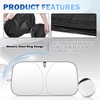 57.09 * 31.5" Windshield Cover Sun Shade with Storage Pouch,Foldable