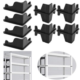 Terixe Post Inserts Connectors - PP Plastic, Injection Molded, Sturdy Support - Black, 4 Post Corner Connectors and 4 Post Caps, Compatible with Whalen and Costco 5 Shelf Shelving Unit