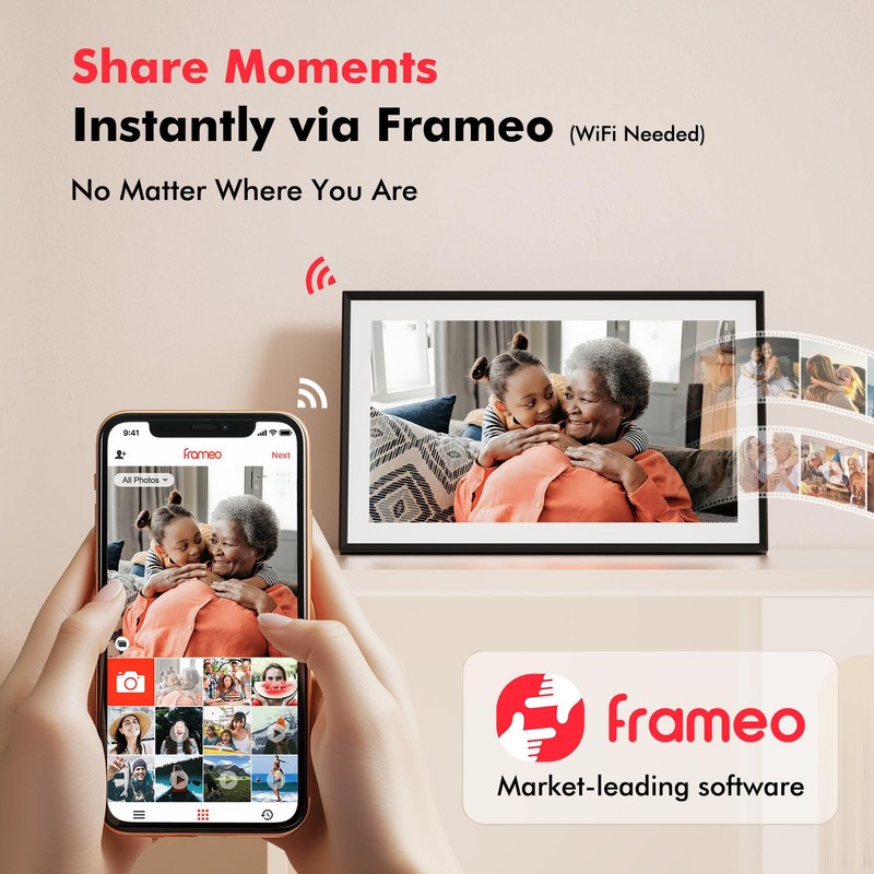 Digital Picture Frame, 15.6 Inch Large Frameo Digital Photo Frame