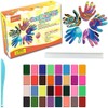 42pcs/set DIY Clay Handprint Bowls Kit Clay Jewelry Bowls Marbled