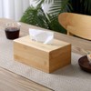 GMMH Bamboo Cosmetic Tissue Box Tissue Dispenser for Tissues or