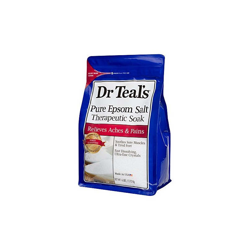 Dr Teals Pure Epsom Salt Therapeutic Soaking Solution, Unscented, 96