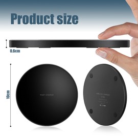 BOBOPACK 15 W Wireless Charger, Inductive Charging Station, Wireless Charger, Sensitive Sensors for Fast Charging, Wireless Charging Pad, Suitable for Most Mobile Phones