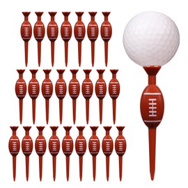 WMAWJBT Plastic Golf Tees, Pack of 25, for Height Consistency, Excellent Durability and Stability Tees, Golf Gift for Men Women and Children, Golf Accessories (25, Brown)