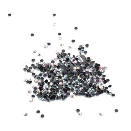 Levemolo 1440pcs Set of Crystal Ab Flatback Rhinestones for DIY Crafts Clothing Bags Jewelry Cellphone Decoration Durable Resin Easy Application Unique Faceted Design