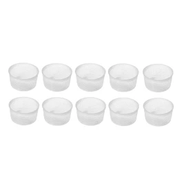 AlcoFermBrew 10 x Käseform 9x5.2cm - 0.35kg - Caciotta – Käseformen | Korb | Käseherstellung | Lab