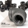 Everflow Supplies BMNL0600 6" 90 Degree Malleable Iron Elbow Fitting