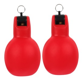 WOONEKY 2pcs Portable Hand Squeeze Whistle Bright Outdoor Survival Whistle for Camping Hiking Emergency Use Loud Sound Small Adorable Design Great Present Idea