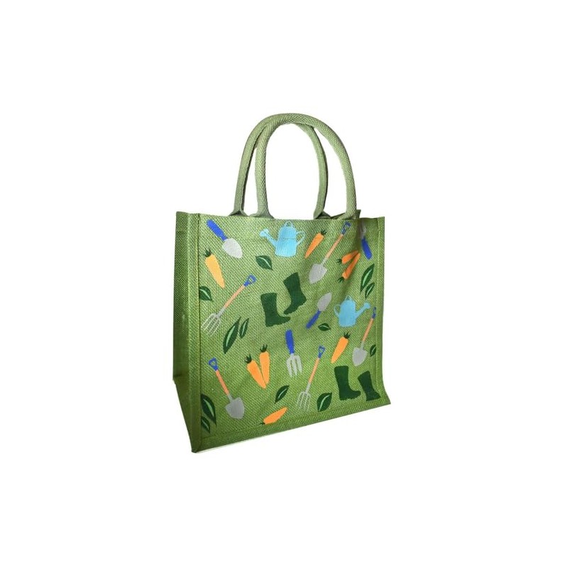 Shared Earth Garden Print Jute Shopping Bag, 30 x 30
