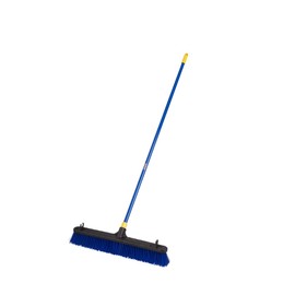 Quickie 5992 24-Inch Knockdown Rough-Surface Push Broom with Steel Handle, 2-Pack, Blue