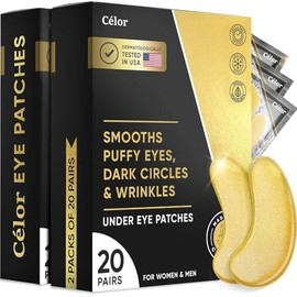 CÉLOR Parches Celor Para El Contorno De Ojos Para Ojos Hinchados Y Ojeras - Mascarillas Para Ojos Con Aminoácidos Y Colágeno, Cuidado De Los Ojos...  