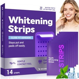Luhi Tiras Blanqueadoras Dientes Pares Blanquear Eficaces Limpiar Eliminar Manchas Café Bebidas Morado