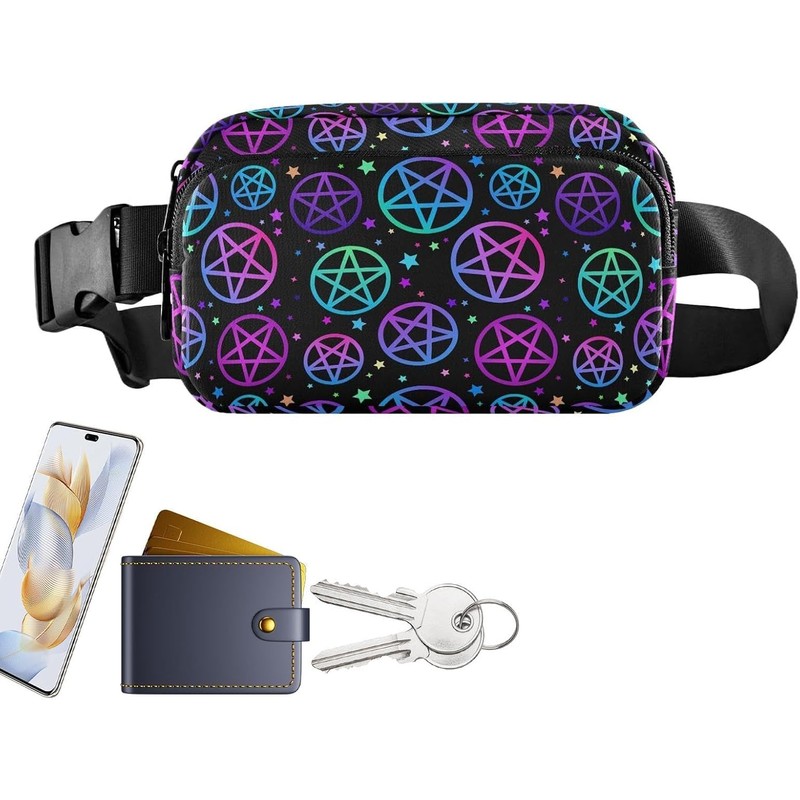Riñonera Para Mujer Bolsa Reflectante Con Correa Ajustable