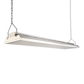 Linear LED High Bay Light - 135W - 20,250 Lumens - 4000K | Energy-Efficient Full-Lens High Bay Led Shop Lights for Warehouses & Retail Spaces - DLC Premium V5.1 Listed - Includes V-Hooks & Chain