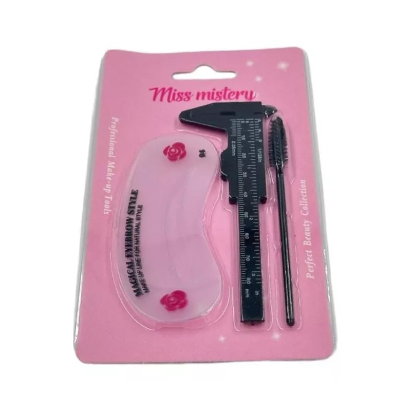 KFMX Kit Para Diseño De Cejas Plantillas + Medidor +