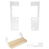 QWORK® Pack of 2 White Shelf Brackets, Shelf Brackets, Heavy