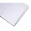 A6 Index Notebook Hardback Leatherette Cover 8mm Ruled Margin A-Z