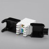 Greluma 6pcs 180 Degree RJ45 CAT6A Keystone Jack Toolless Keystone