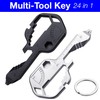 BRIGHTBOX 24-in-1 Multi-tool Key Shaped Pocket Tool, Stainless Steel, Bottle