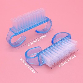 12 Stück Nagelbürste, Handgriff aus Kunststoff, Nagel Hand Schrubben Reinigung Bürste Für Reinigung Schönheit Hand Und Nagel Reinigung