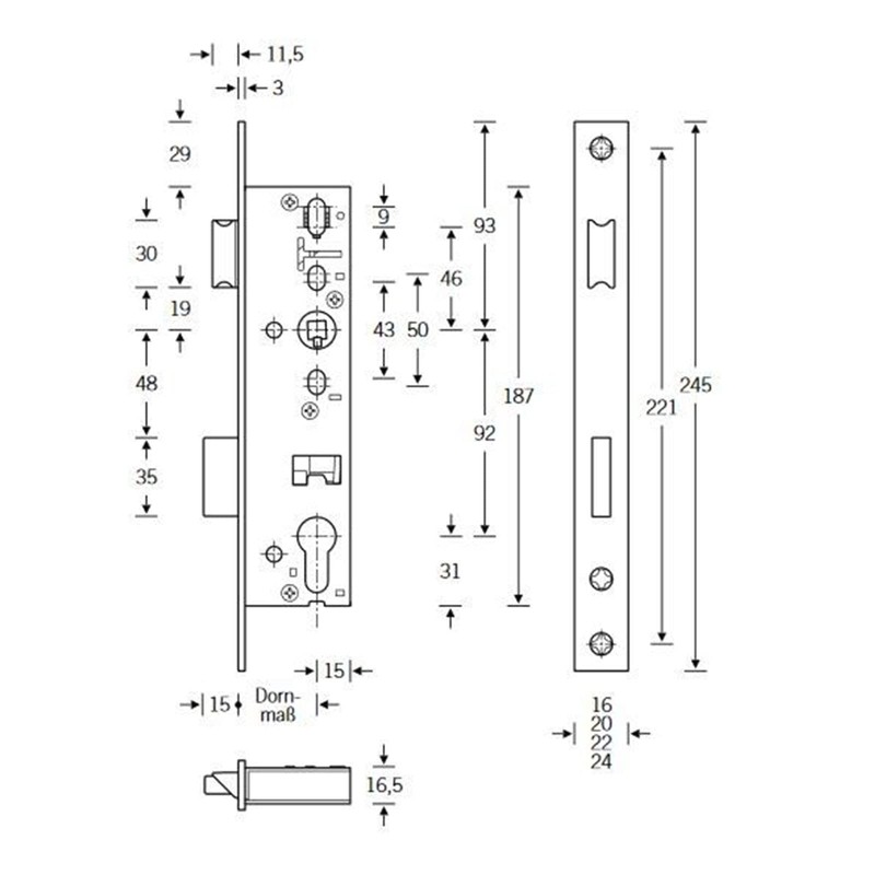 ToniTec Tubular Frame Lock PZ 16 mm (Arbor Size: 35