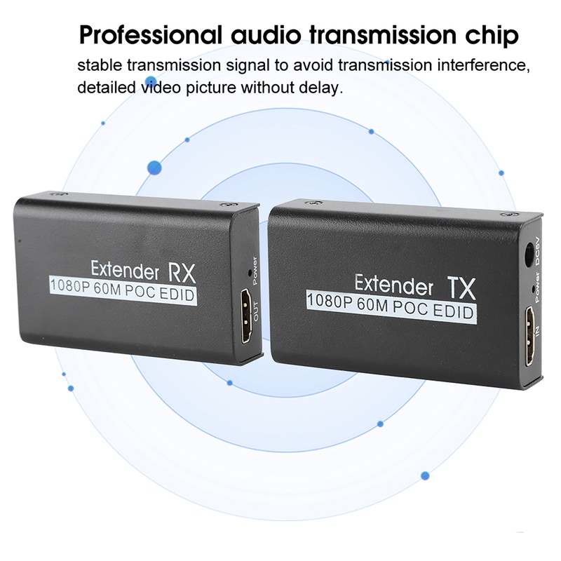 HDMI Extender 60M Internet Transmitter for POC Cable Power EDID