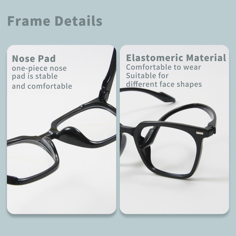 TigerKui blue light blocking glasses (Gloss-Black)