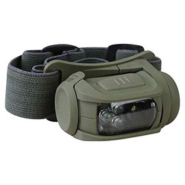 Army Tactical Military LED Headlamp Torch Red Filter Elasticated Olive Green Strap