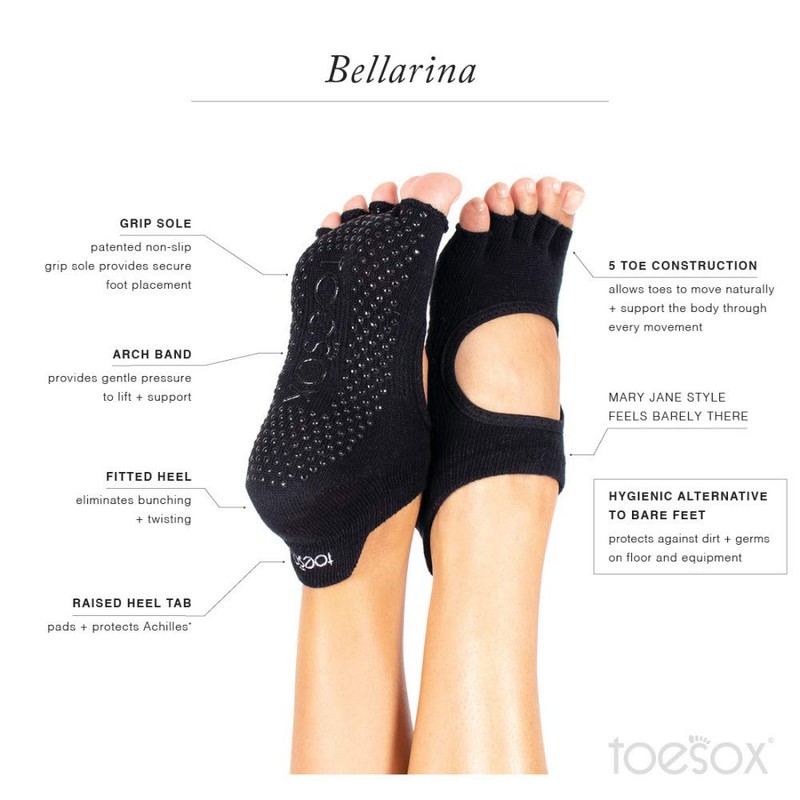 Toe Sox Unisex Yoga Socks Adult Half Toe Socks s