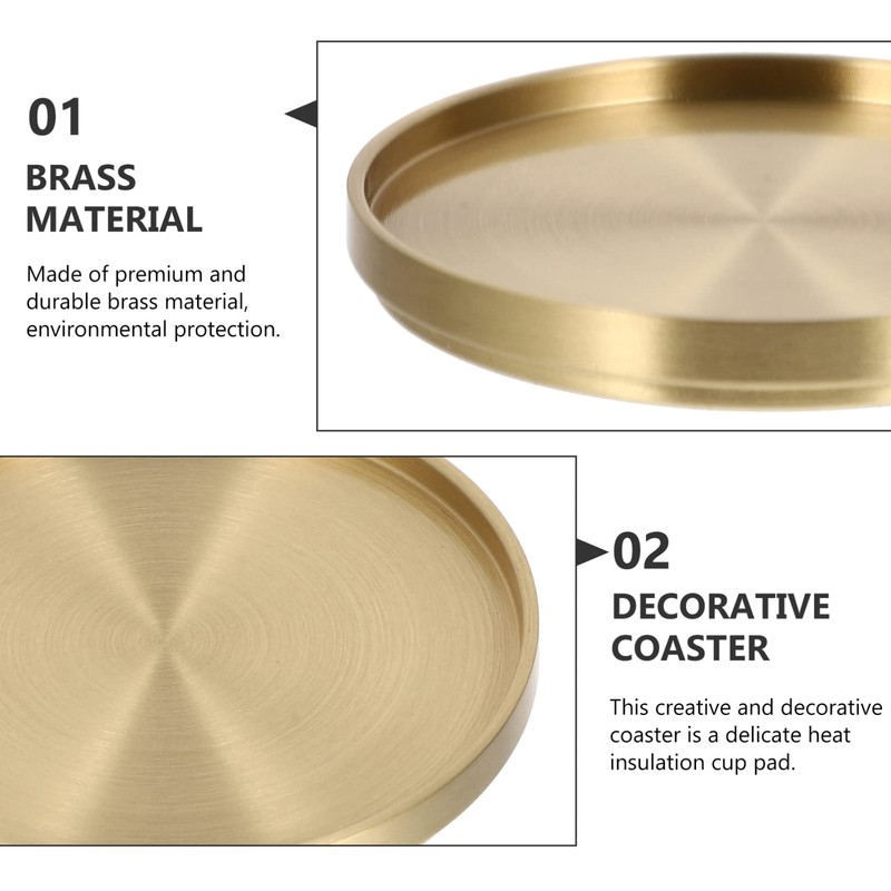 WINOMO Coaster Brass Coffee Table Decor Unique Kitchen Supplies Gold