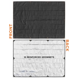 Arcturus XL Survival Tarp - Insulated Reflective Thermal Camping Tarp - 8.5' x 12' (Black)