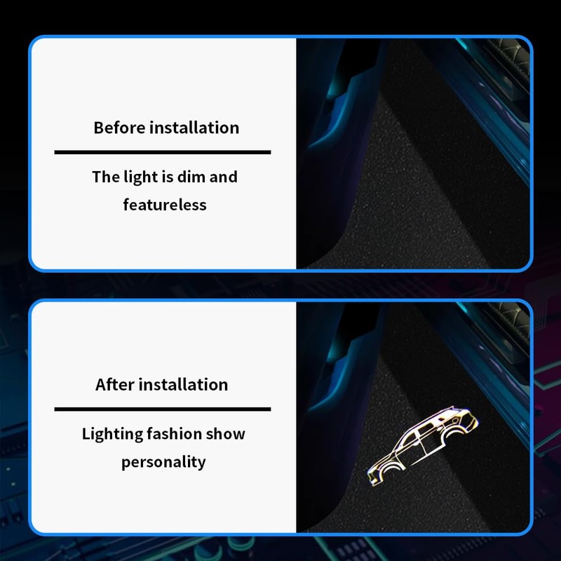 BuJinZeTui 2PCS LED Car Door Logo Lights Projector Compatible with
