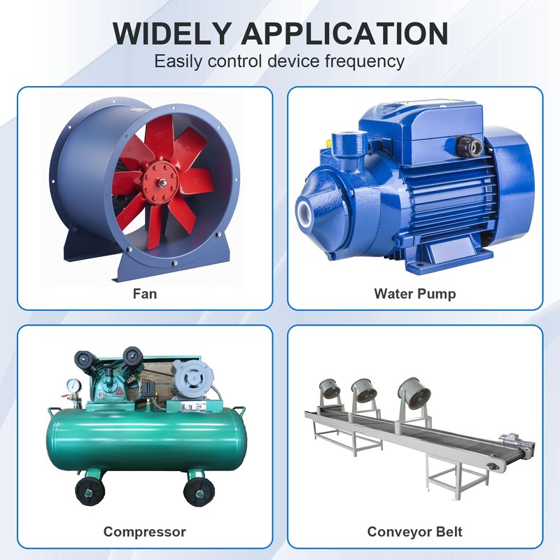 FAHKNS VFD 4KW 220V 6HP, Single Phase Input to Three