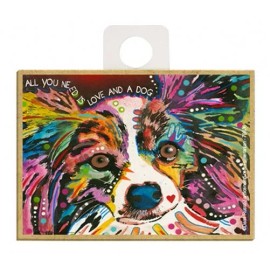 All You Need Is Love And A Dog Papillon Pop Art NEW Fridge Magnet  2.5x3.5 A61