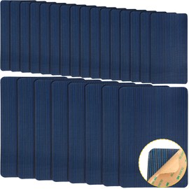 Xuniea Pool Safety Cover Patch Kit Swimming Pool Safety Cover Repair Kit 12 x 8 Inch, 4 x 8 Inch Self Adhesive Mesh Pool Cover Patch Blue Pool Cover Saver Patch for Inground Pool Cover (24 Pieces)