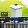 APONUO Solar Post Lights Outdoor, 2 Lighting Modes 16 LEDs