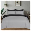 J.Din Grey and Black Dyed Duvet Cover - Soft Brushed
