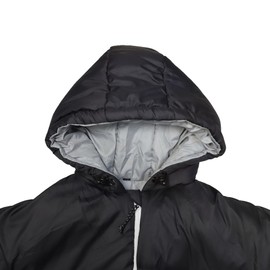 Thermotuff Wearable Sleeping Bag with Dual Hoodie, Long Sleeves, Pockets & Adjustable Drawstring - Ideal for Camping, Cold Weather Hiking, and Stadium Sak Blanket, (L-XL)