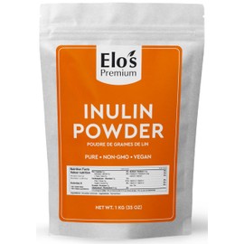Elo's Premium Organic Inulin Powder (1kg) by Elo's Premium| 100% Food Grade Inulin Powder | Packaged in Canada| Used As A Source Of Fibre | Pure &Non-GMO | Dissolve In Water Or Use In Baking