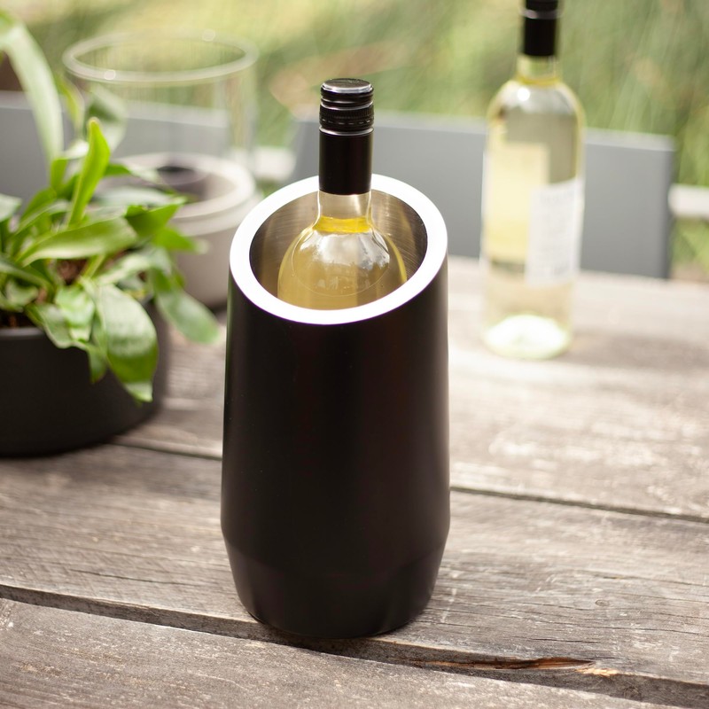 Leopold Vienna Bottle Cooler, Stainless Steel 304, Black, 139 x