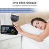 Lychee Digital Alarm Clock, Visual Color LED Screen Alarm Clock