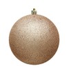 Vickerman 8" Cafe Latte Glitter Ball Ornament.