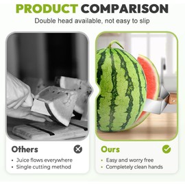 Rebanador Sandía Acero Inoxidable 2026, Cortador Melón Frutas, Sandía Cantalupo Manzanas Picnic (1, Acero inoxidable, 9.25inX1.96in)