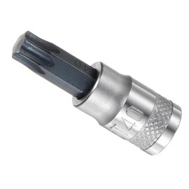 CoCud Torx Bit Socket, 1/4" Drive x T40 S2 Steel CR-V Torx Star Socket Impact Bit Screwdriver Sockets Adapter - (Applications: for Fastening Screws), 1-Pieces