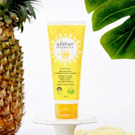 Azafran Organics D'fend SPF 50+Creme Moisturising Lotion for All Types of Skin Water Resistant - 100 GM