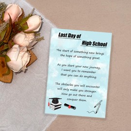 First Day of Senior 2026 College Graduation Gifts for Her Him, High School Graduation Card Daughter Graduate Cards for Her, Class of 2026 Graduate Gifts for Daughter Son College Grad Card for Him